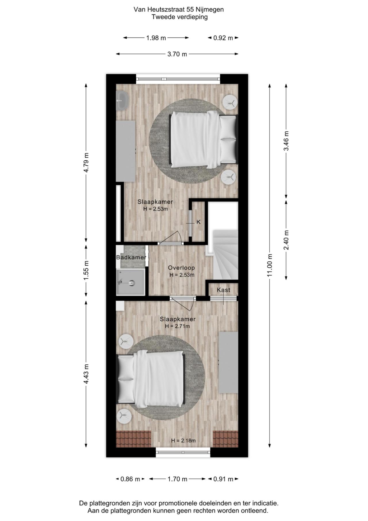 van Heutszstraat 55, Nijmegen (6521 CT)