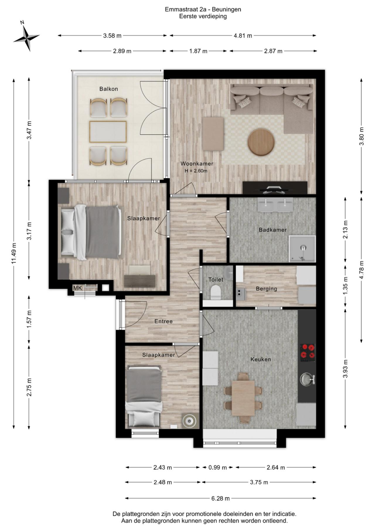 Emmastraat 2a, Beuningen Gld (6641 CP)